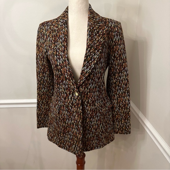 NWT Rosetta Getty Broken Chevron single breasted blazer - Size Small - Picture 4 of 9